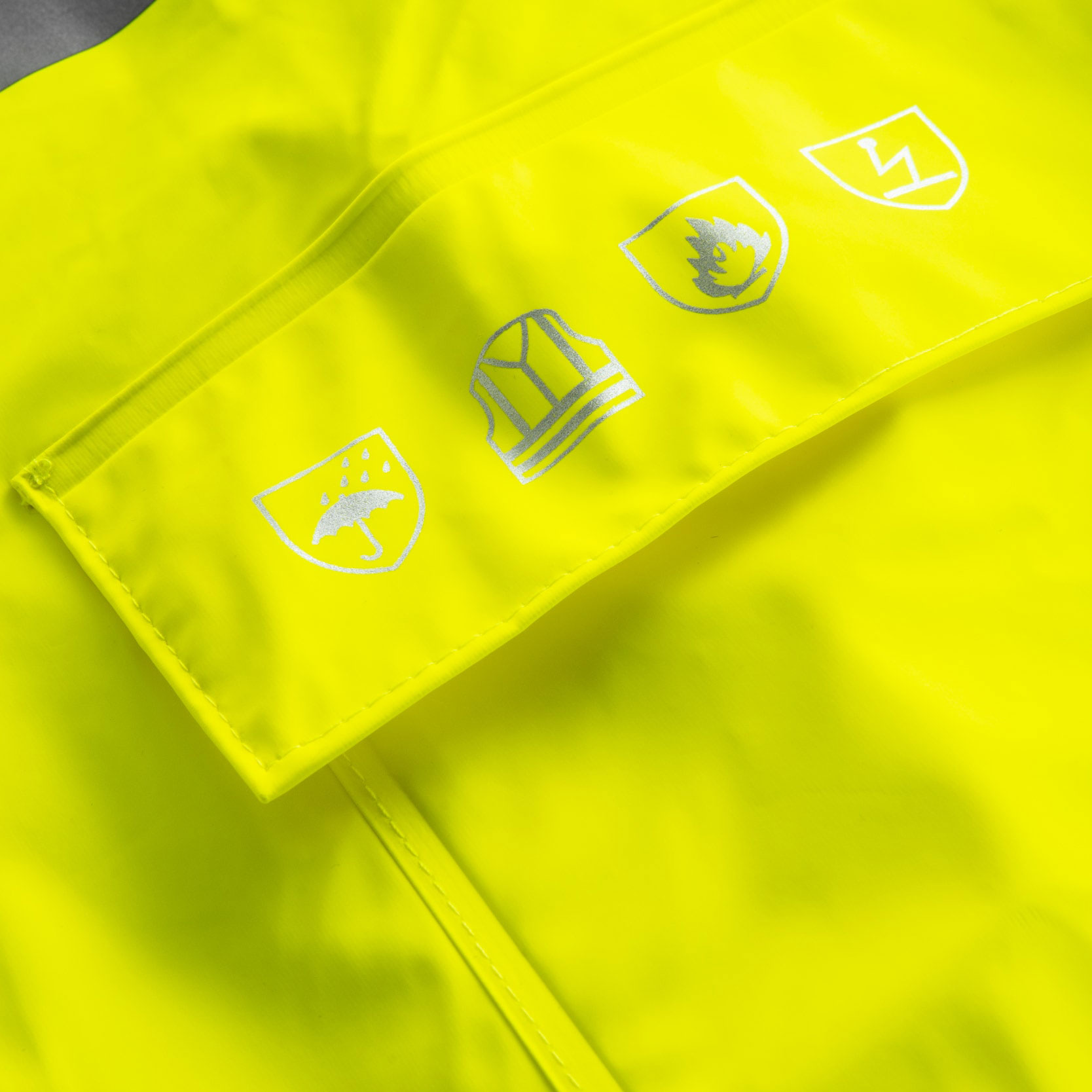 Lyngs&oslash;e Multinorm PU regnfrakke, Hi-vis&nbsp;Gul/Marine, large image number 2