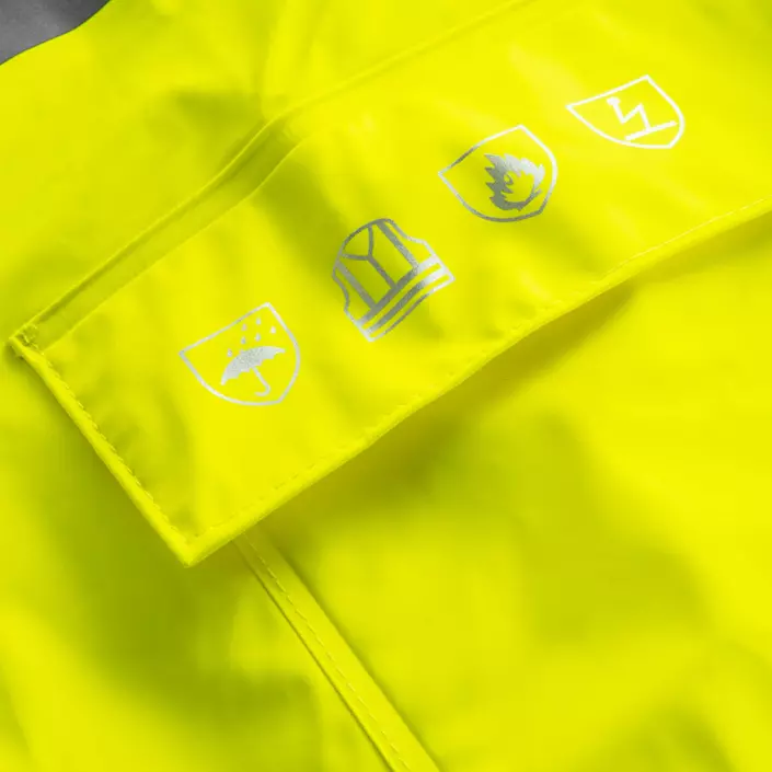 Lyngsøe Multinorm PU regnfrakke, Hi-vis Gul/Marine, large image number 2