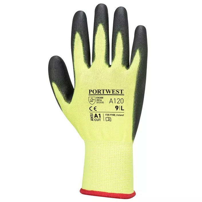 Portwest A120 work gloves, Yellow/Black, large image number 1