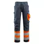 Mascot Safe Supreme Leeds work trousers, Dark Marine Blue/Hi-Vis Orange