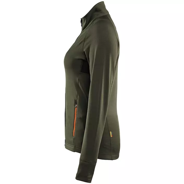 Blåkläder Striker Damen Fleecepullover, Waldgrün/Rost, large image number 3