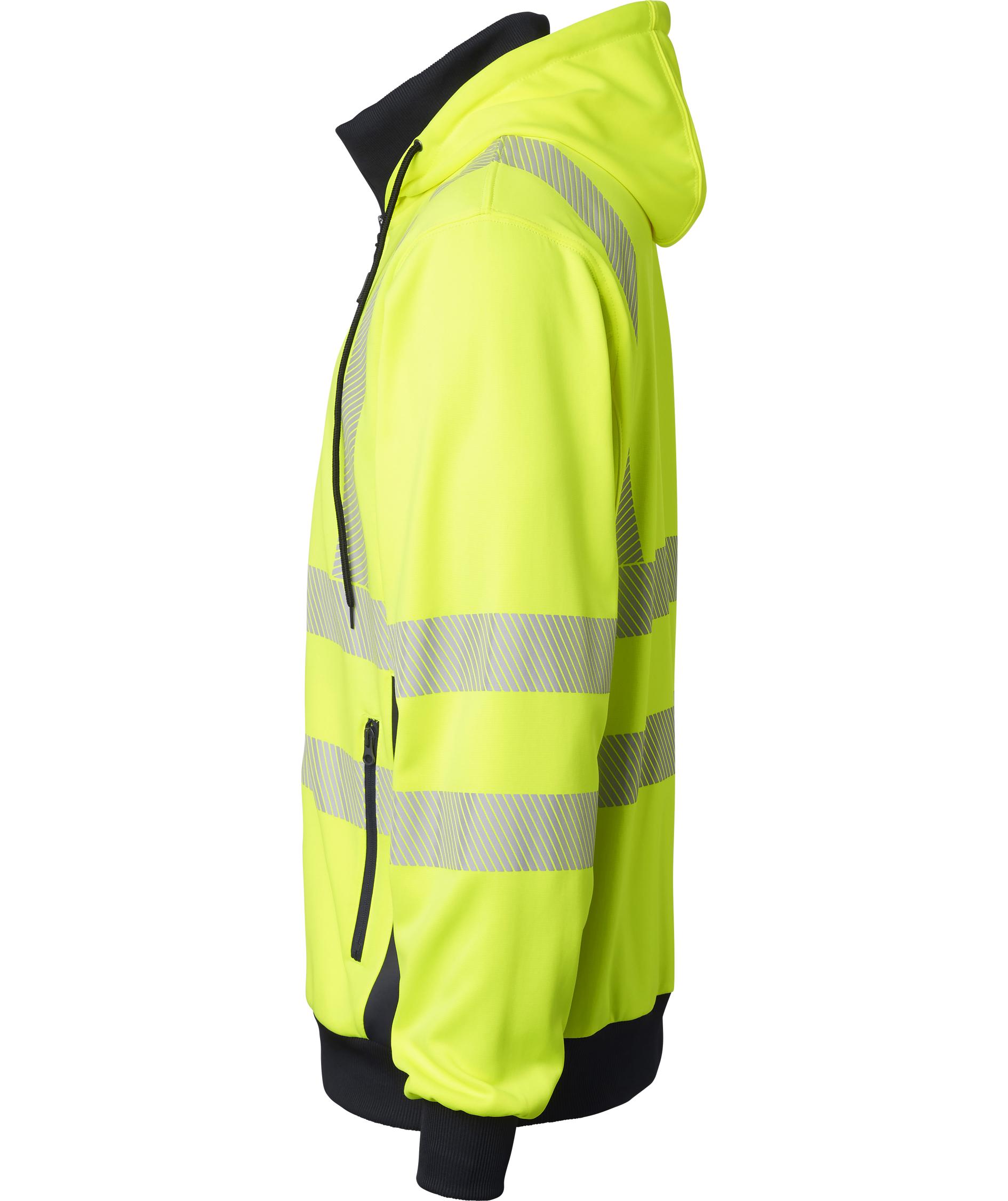 Top Swede hoodie with zipper 1729, Hi-Vis Yellow/Navy, large image number 3