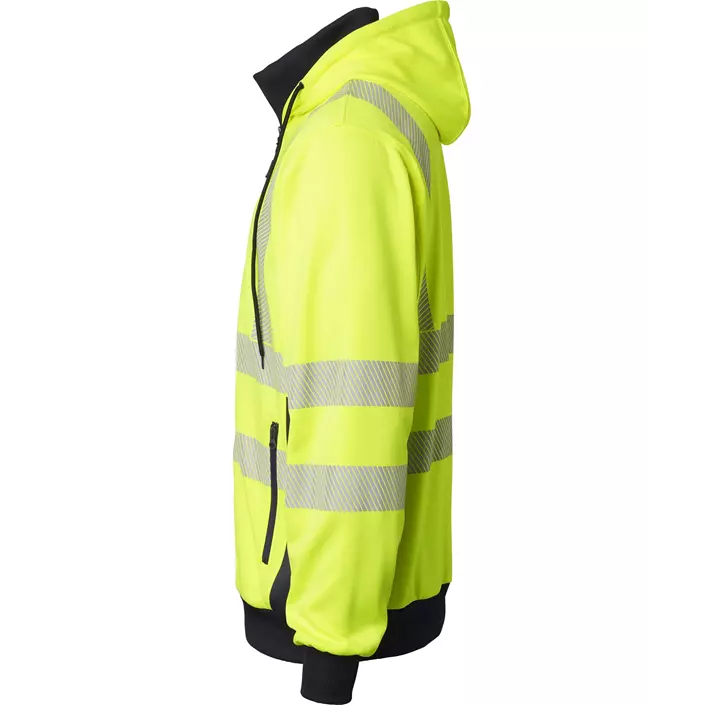 Top Swede hoodie with zipper 1729, Hi-Vis Yellow/Navy, large image number 3