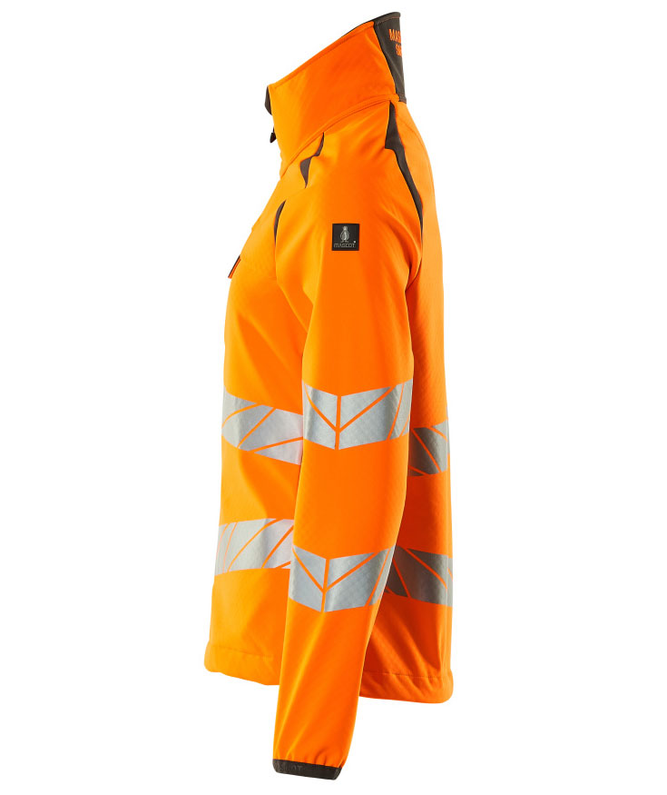 Mascot Accelerate Safe women's softshell jacket, Hi-vis Orange/Dark anthracite, large image number 3