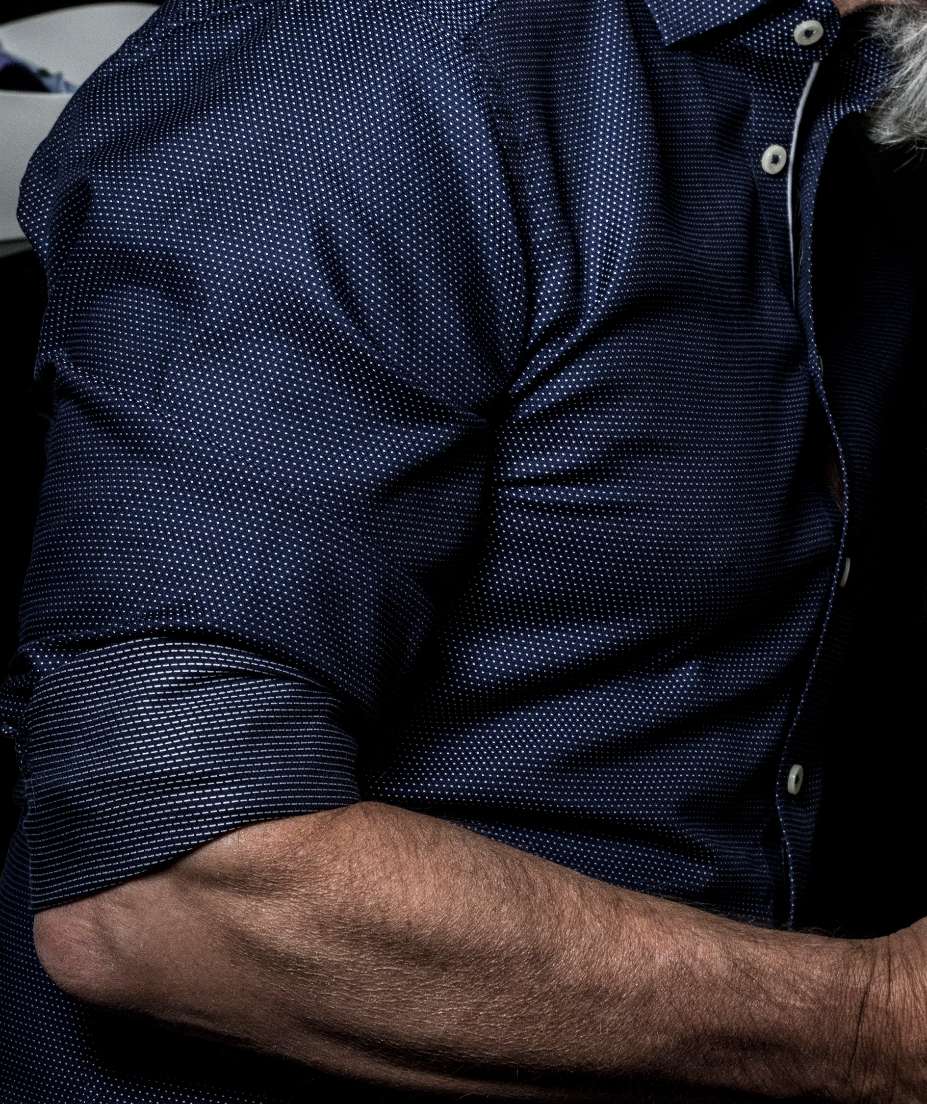 J. Harvest & Frost Purple Bow 49 regular fit shirt, Navy/White dot, large image number 4