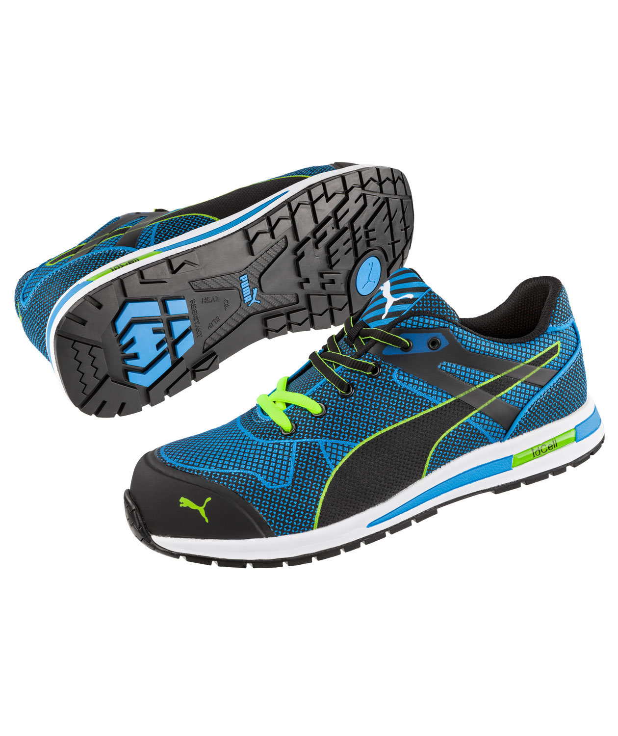 Puma Blaze Knit Low skyddsskor S1P, Bl&aring;/Gr&ouml;n, Bl&aring;/Gr&ouml;n, large image number 5