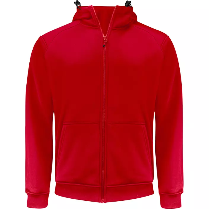 ProJob hoodie med dragkedja 2133, Red, large image number 0