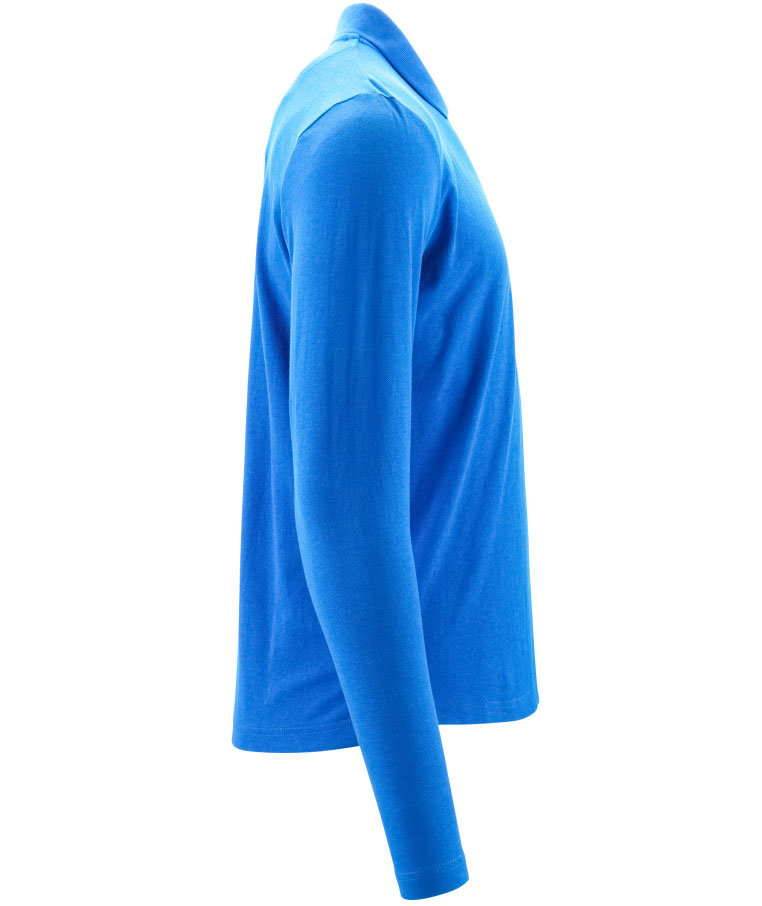 Mascot Crossover long-sleeved polo shirt, Azure Blue, large image number 2