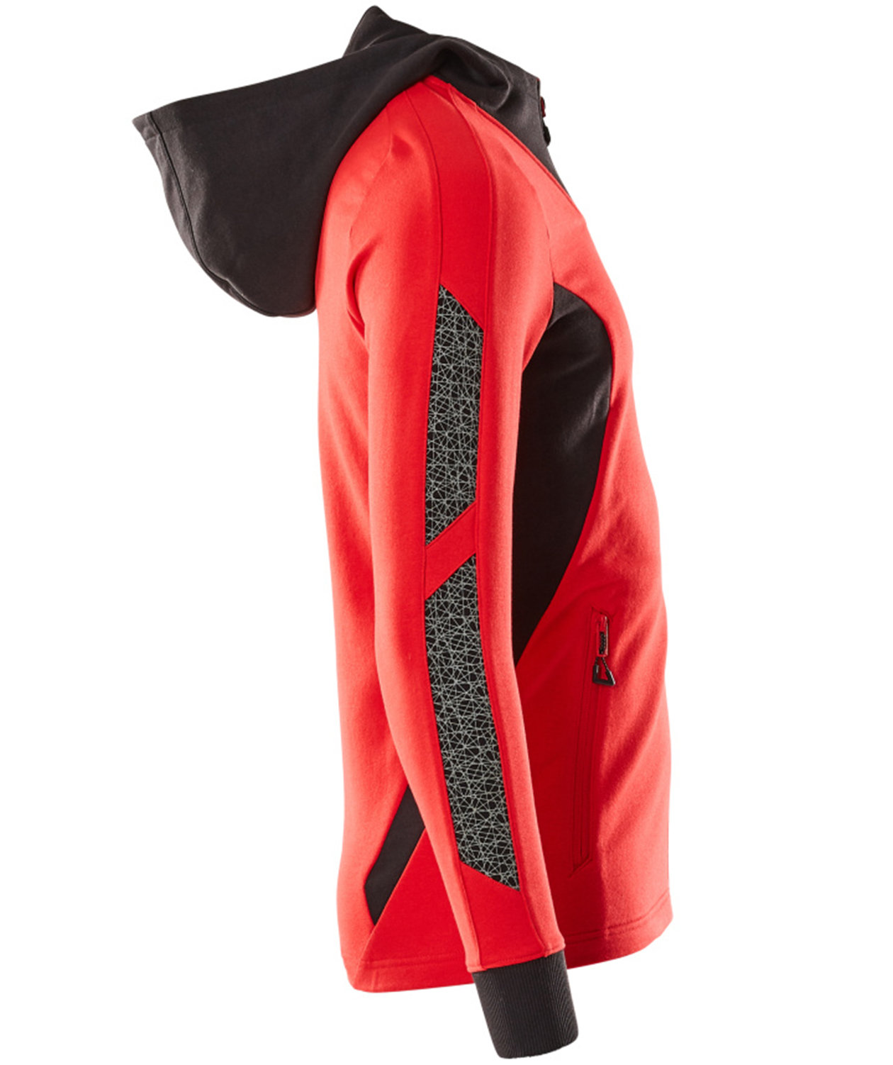 Mascot Accelerate hoodie med blixtl&aring;s, Signal r&ouml;d/svart, large image number 2