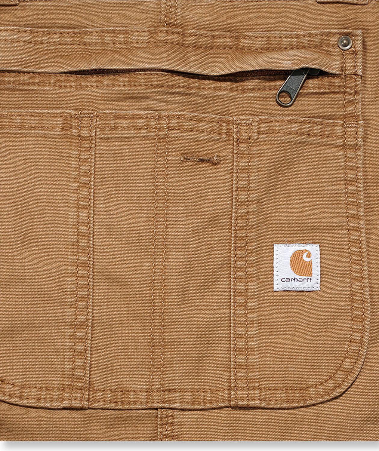 Carhartt Double Front BIB dameoverall, Brun, large image number 5