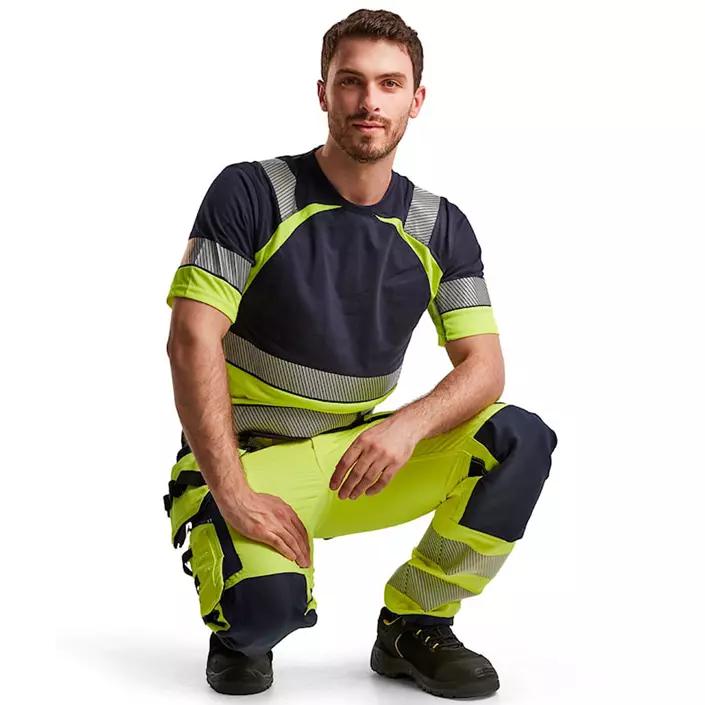 Blåkläder Handwerkerhose full stretch, Hi-vis gelb/marineblau, large image number 4
