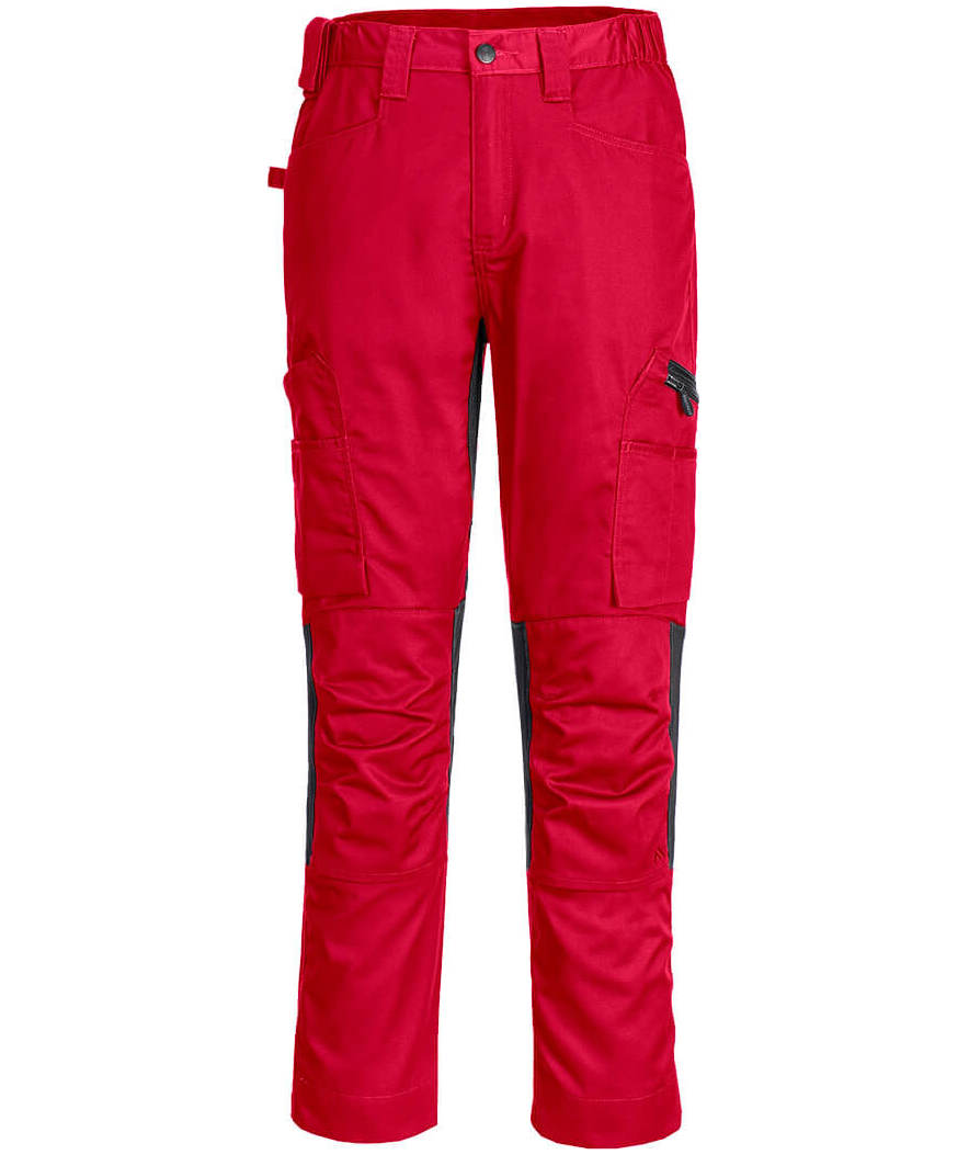 Portwest WX2 Eco arbejdsbukser, Dyb r&oslash;d, Dyb r&oslash;d, swatch