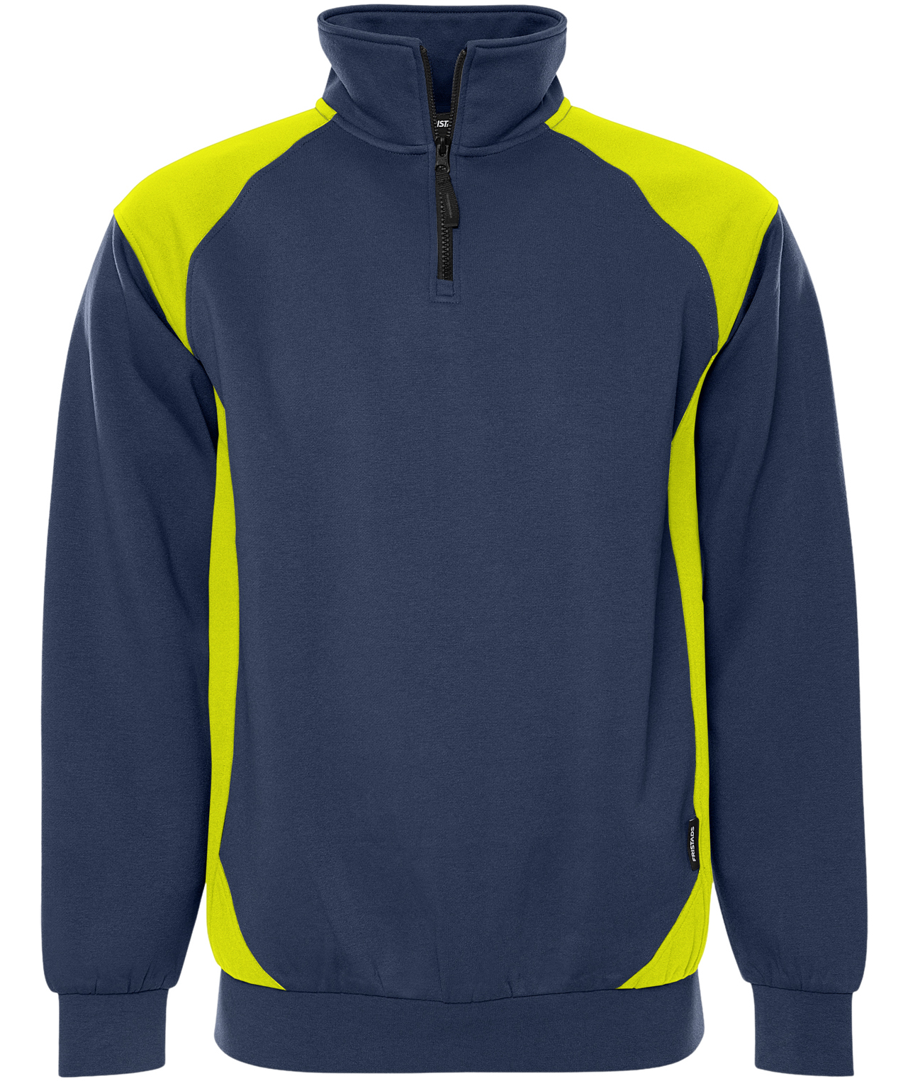 Fristads half zip sweatshirt 7048 GSM, Marine/Hi-Vis yellow, large image number 0