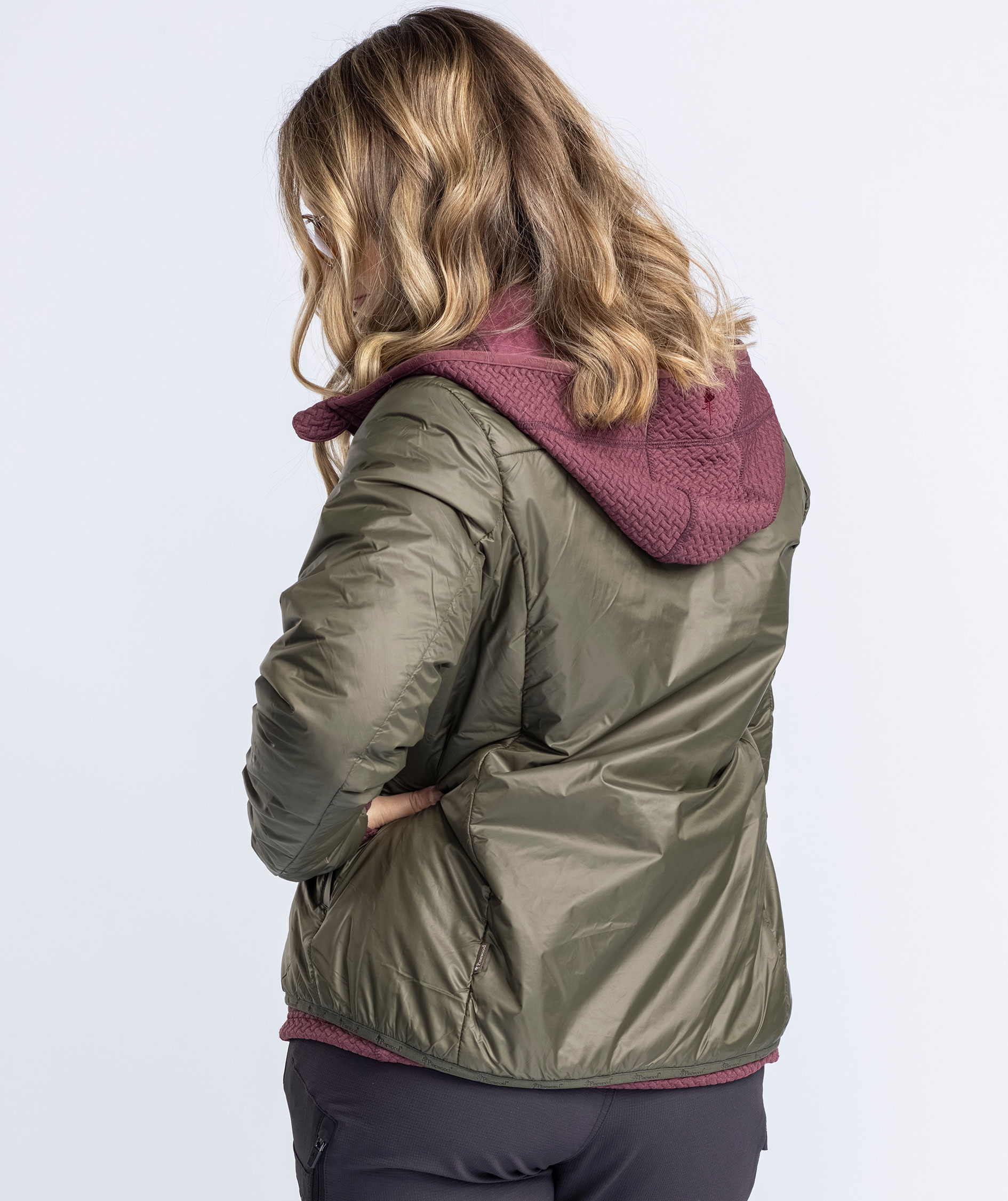 Pinewood Insulated dame midlayer med uld, Moss green, large image number 8