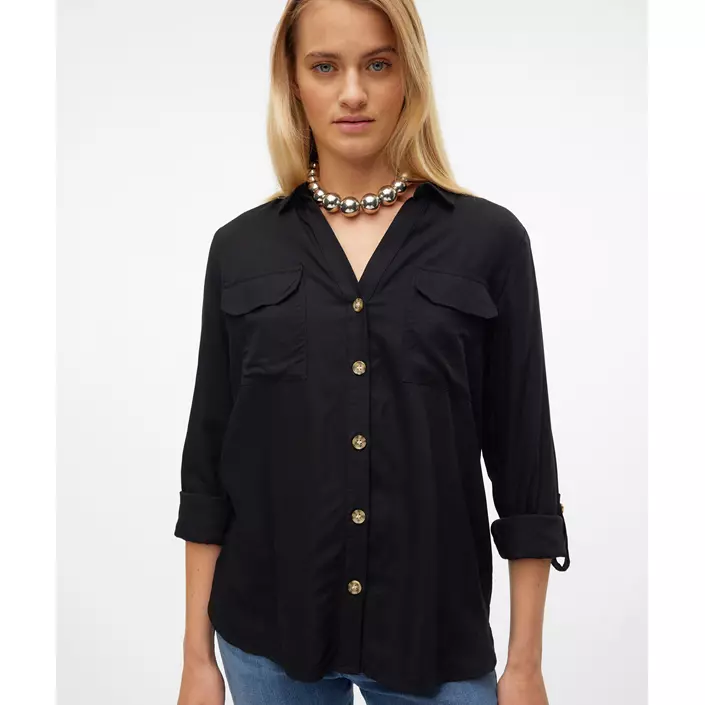 Vero Moda VMBUMPY skjorta dam, Black, large image number 4