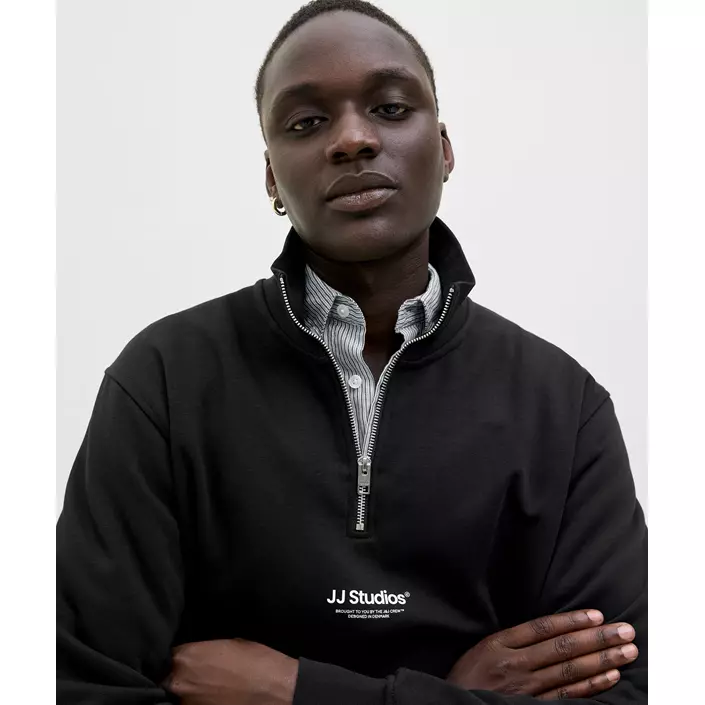 Jack & Jones JJESOHO half zip, Black, large image number 3