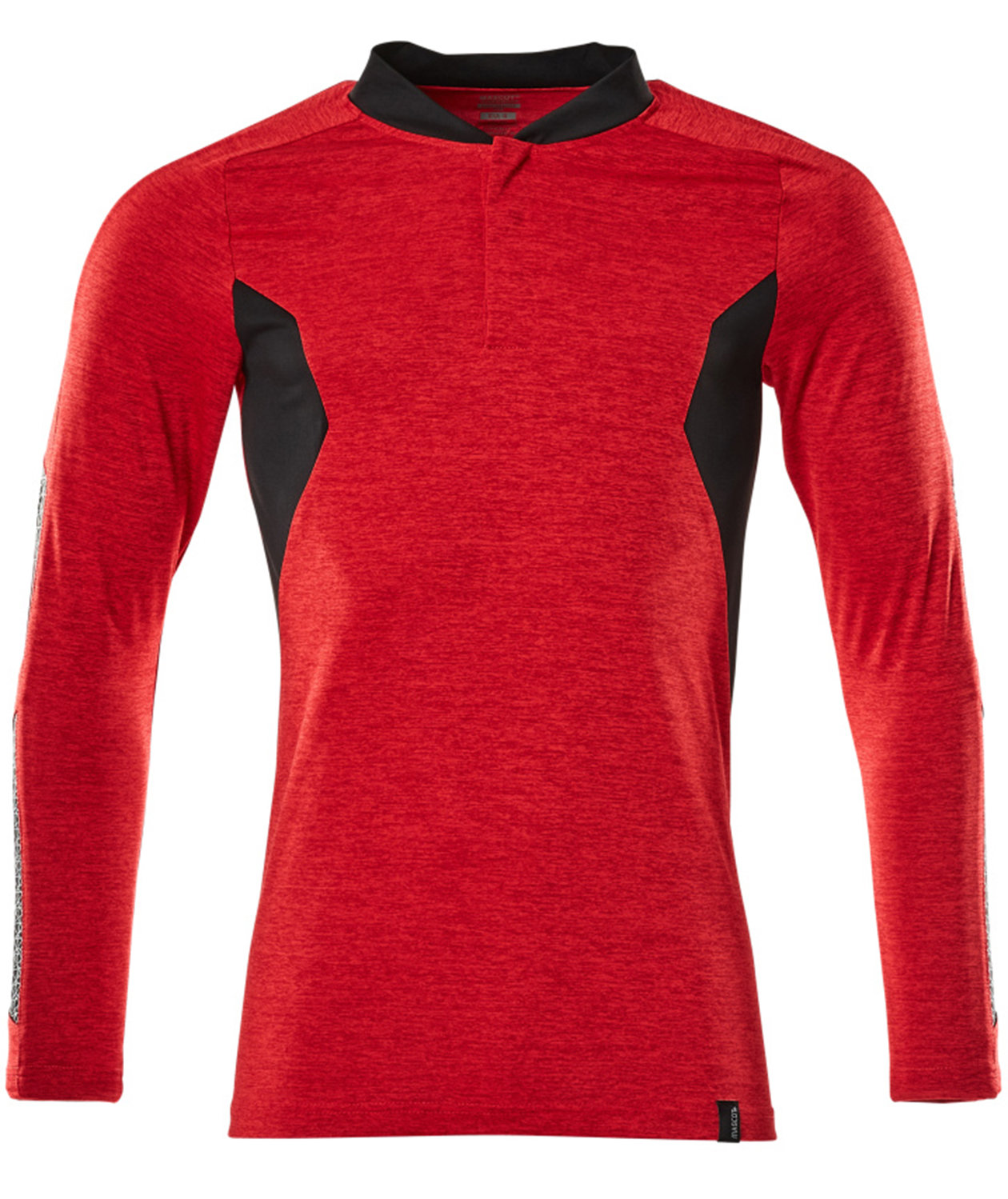 Mascot Accelerate Coolmax long-sleeved polo shirt, Signal red/black