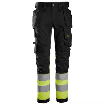 Snickers AllroundWork craftsman trousers, Black/Hi-Vis Yellow