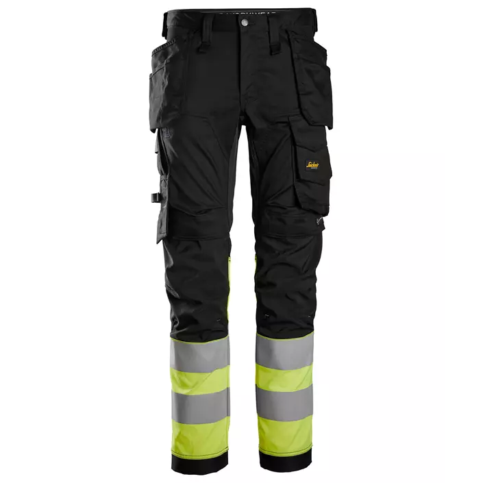 Snickers AllroundWork craftsman trousers 6234, Black/Hi-Vis Yellow, large image number 0