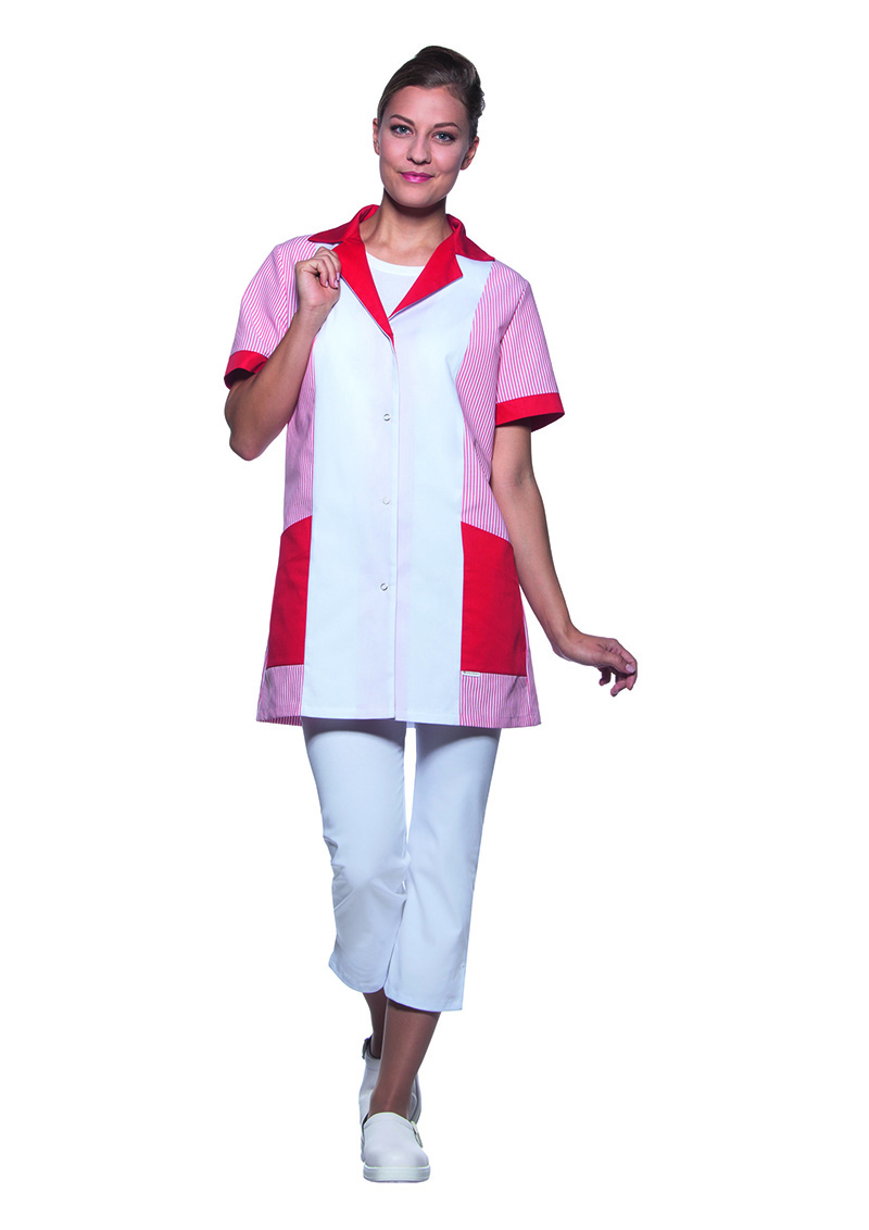 Karlowsky Penelope kort&aelig;rmet dame tunika, White/red, large image number 2