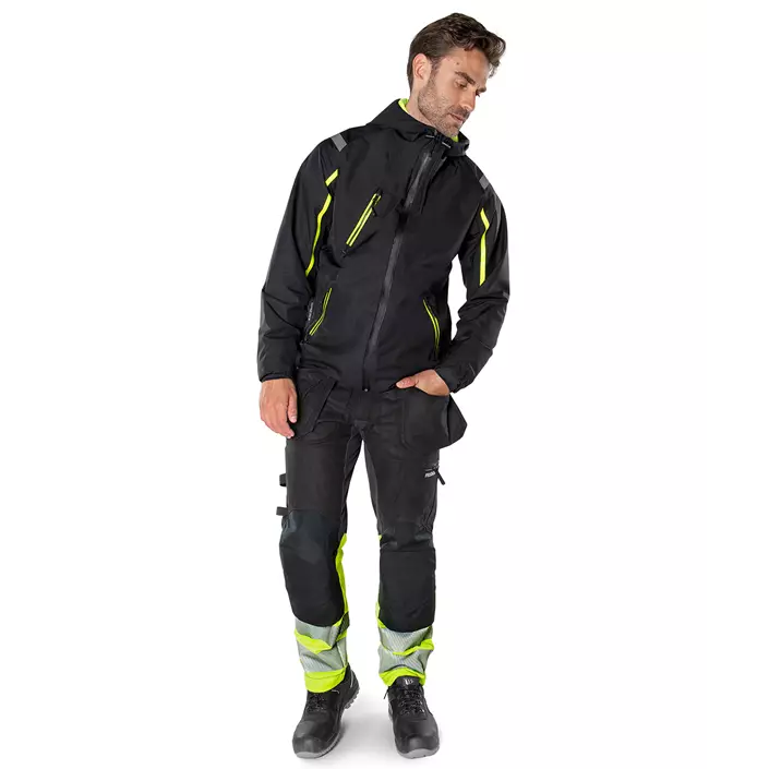 Fristads Gore-Tex® shell jacket 4864 GXP, Black/Hi-Vis Yellow, large image number 1