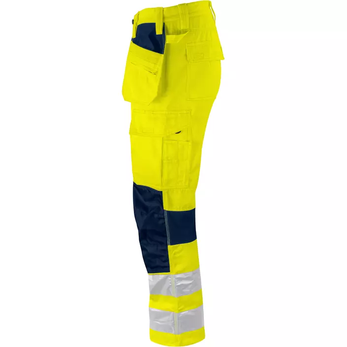 ProJob craftsman trousers 6570, Hi-Vis yellow/marine, large image number 3