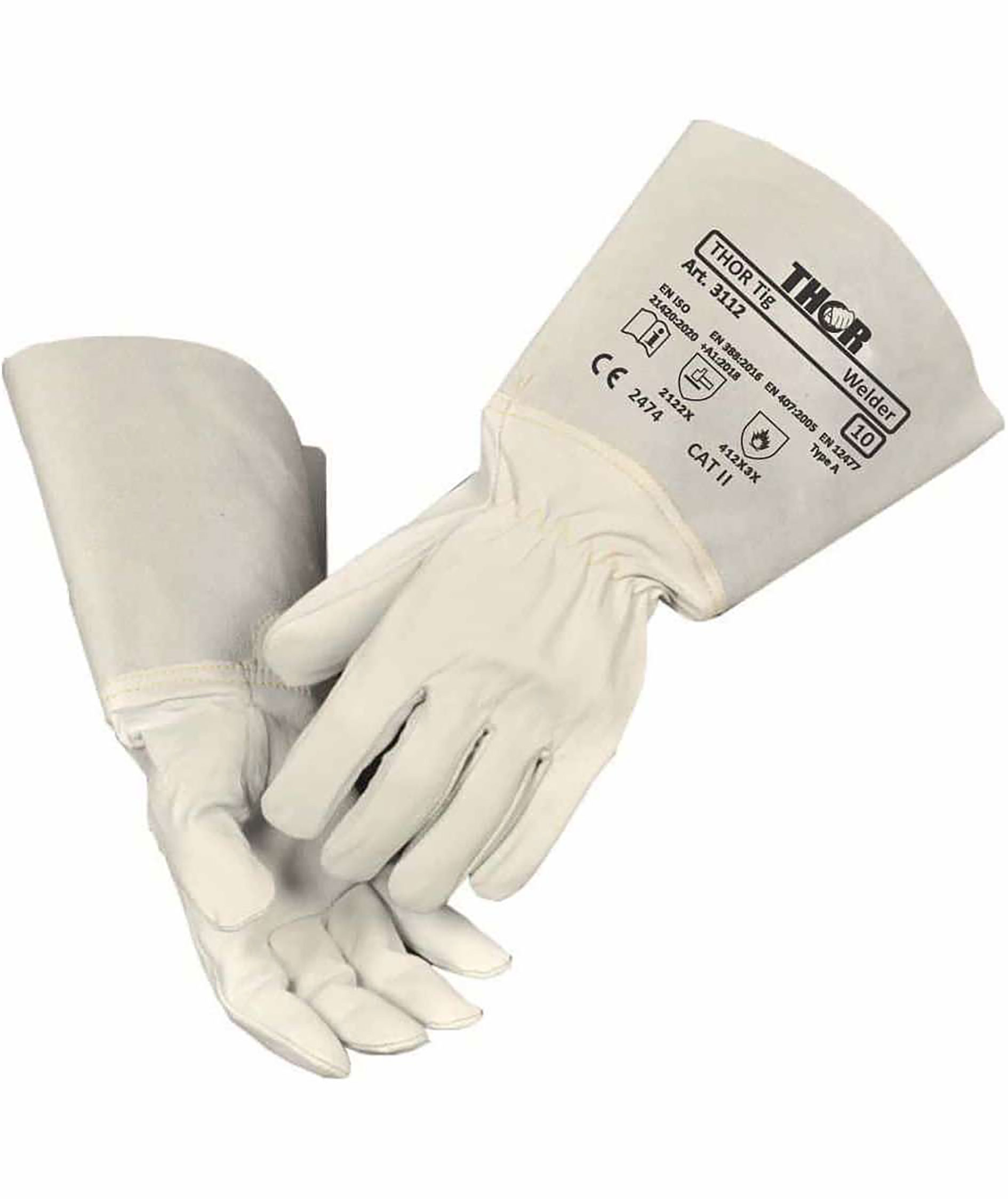 Thor 3112 Tig welder gloves, White