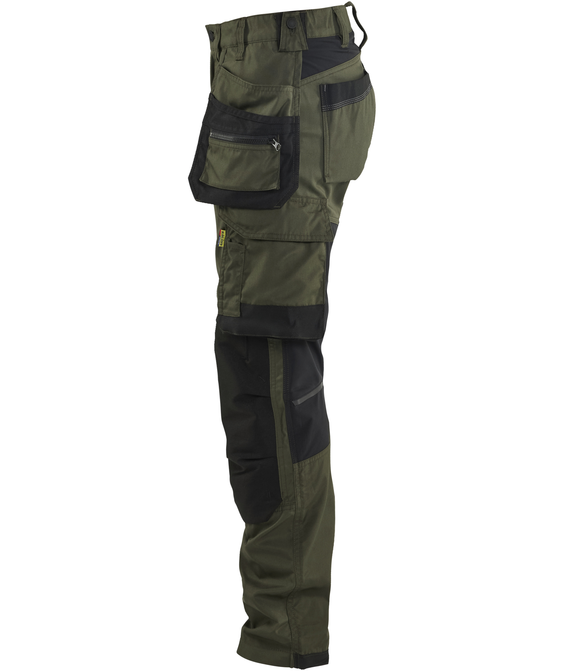 Bl&aring;kl&auml;der hantverksbyxa dam, Skog gr&ouml;n/svart, large image number 3