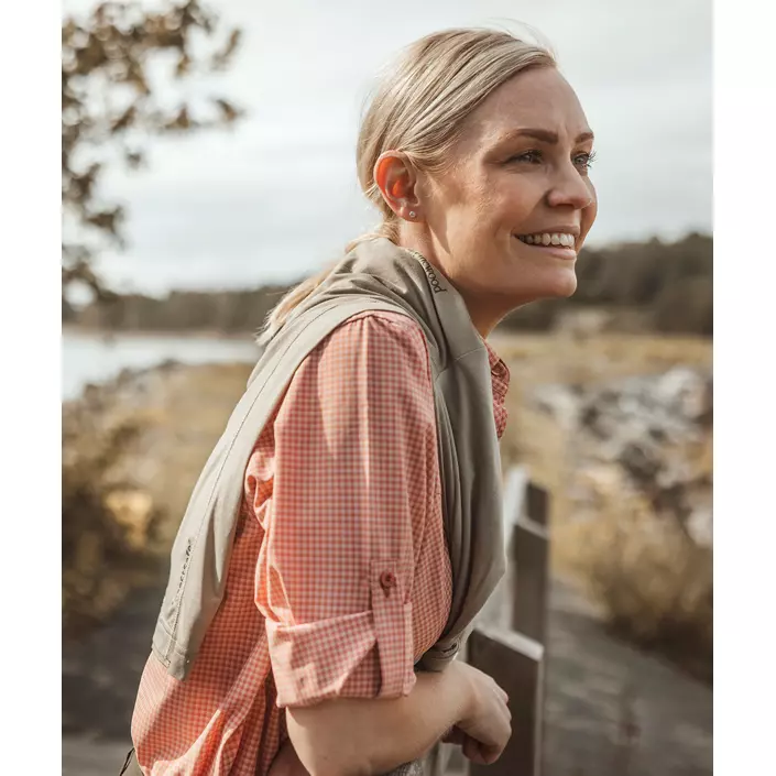 Pinewood NatureSafe dameskjorte, Brick Pink/Off White, large image number 6