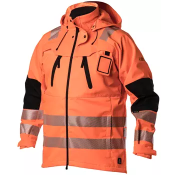 Viking Rubber Evosafe softshell jacket, Hi-Vis Orange/Black