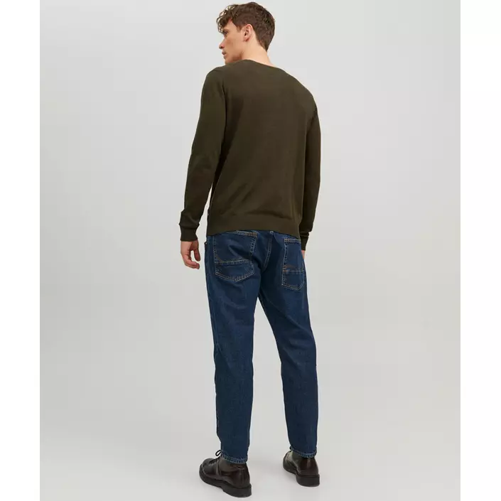 Jack & Jones JJEEMIL striktrøje, Olive Night Melange, large image number 2