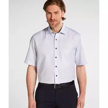 Eterna Comfort fit kortärmad skjorta Struktur, Ljus Blå
