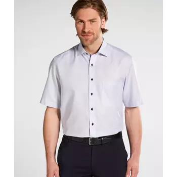 Eterna Comfort fit kortærmet skjorte med struktur, Lyseblå