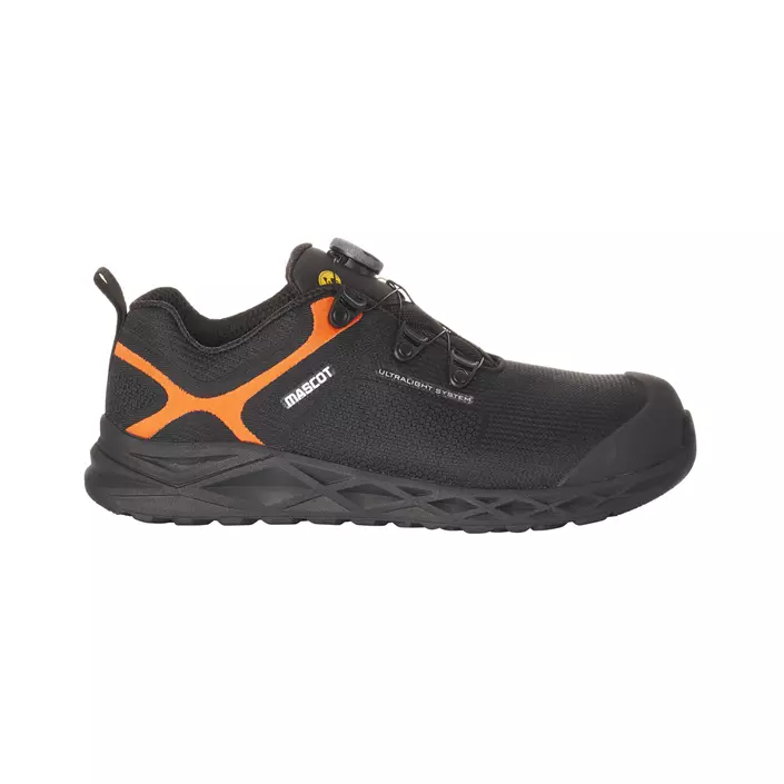Mascot Carbon Ultralight safety shoes SB P Boa®, Black/Hi-vis Orange, large image number 1