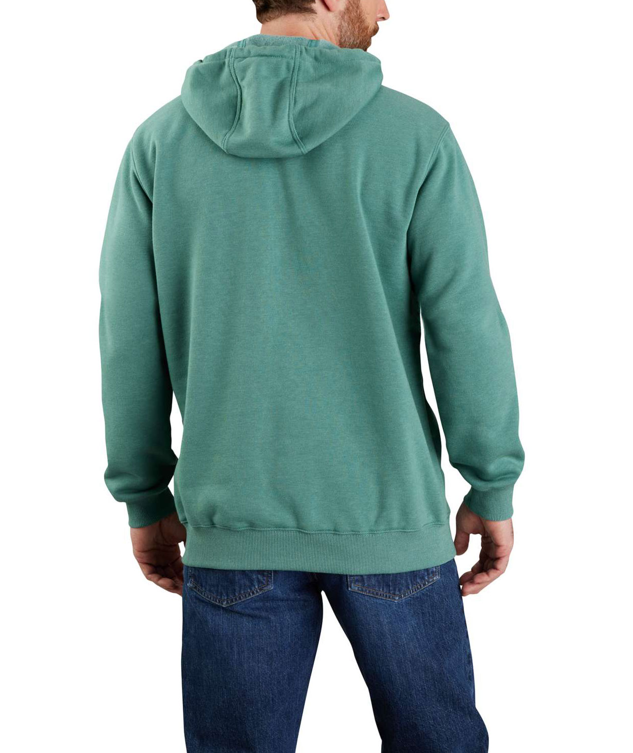 Carhartt Logo h&aelig;ttetr&oslash;je, Slate Green, large image number 2