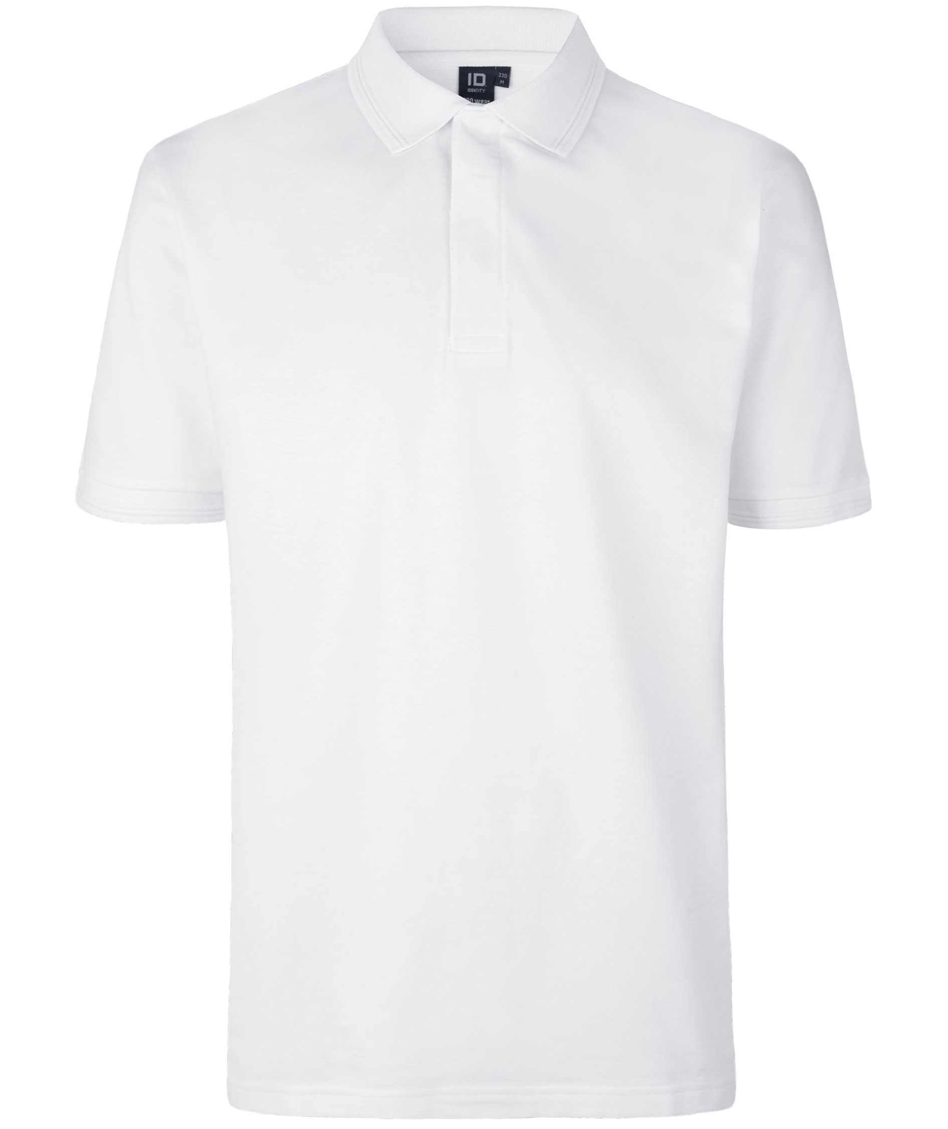 ID PRO Wear Polo T-shirt med trykknapper, Hvid, large image number 0