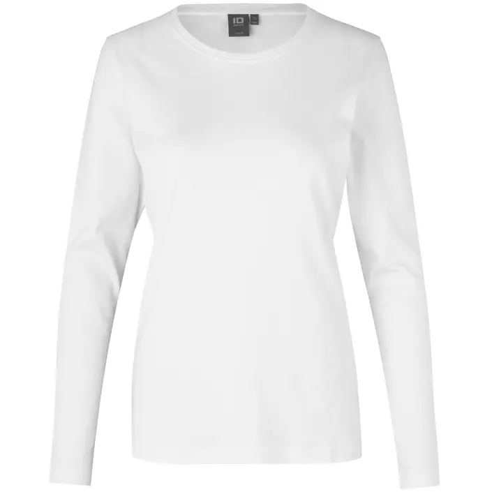 ID Interlock langærmet dame T-shirt, Hvid, large image number 0