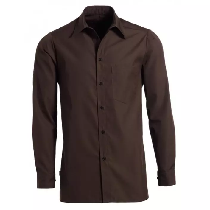 Kentaur comfort fit long-sleeved shirt, Mocca, large image number 0