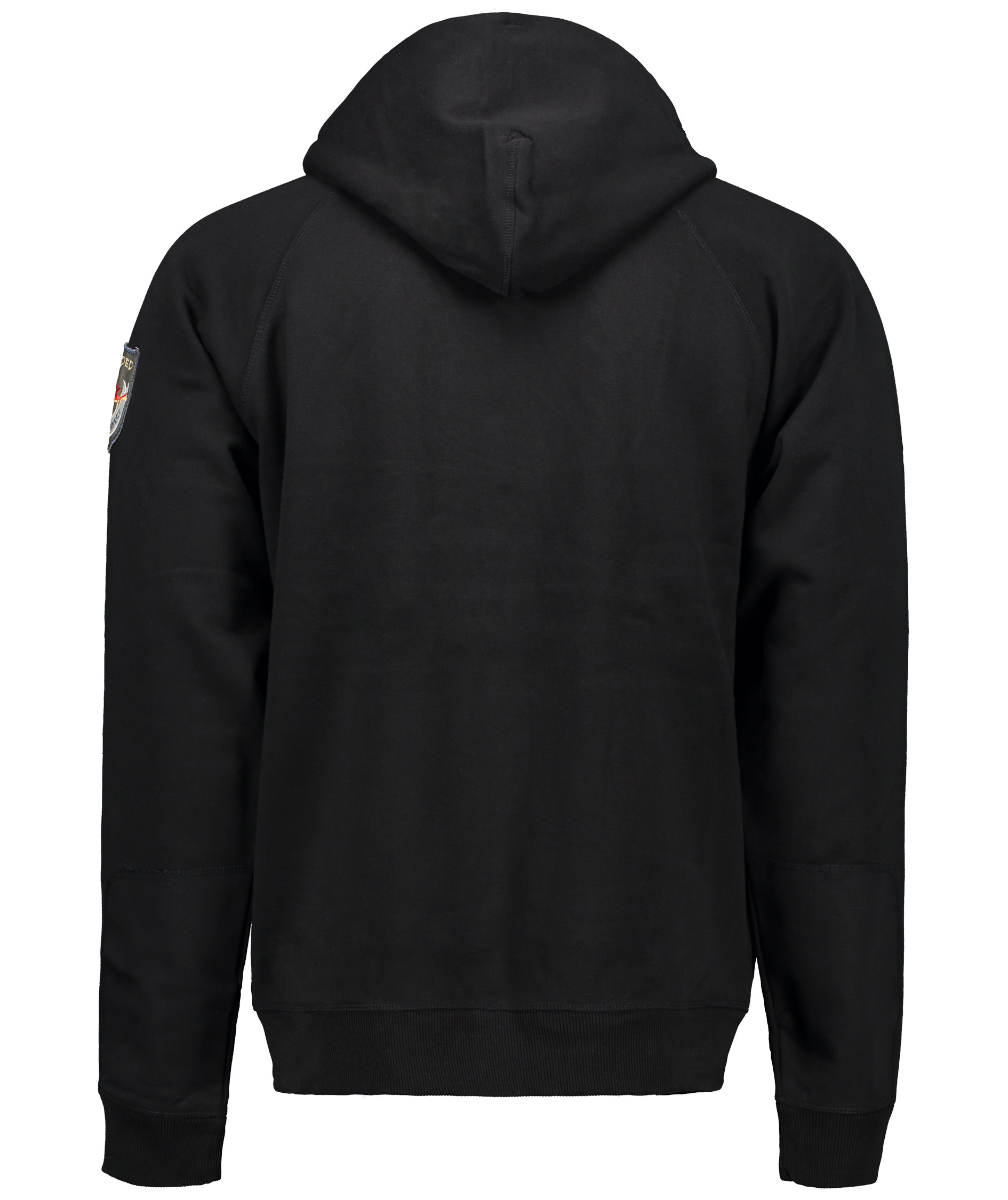 Grounded 7003 hettegenser med dragkedja, Black