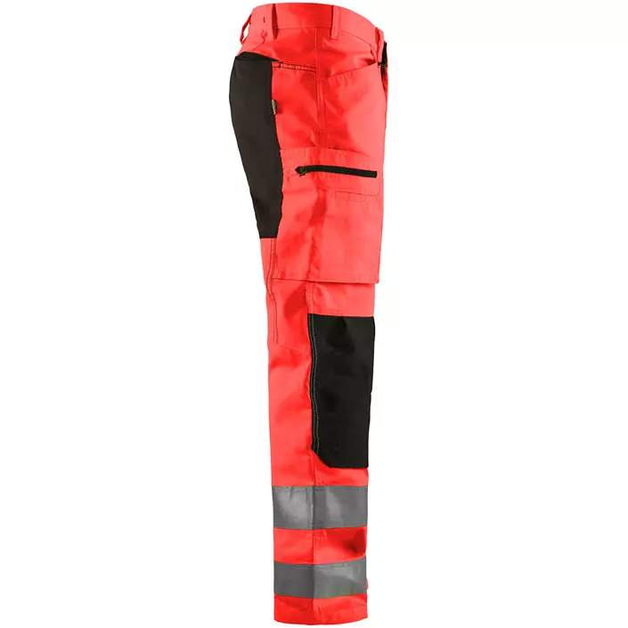 Blåkläder arbejdsbukser, Hi-vis Rød/Sort, large image number 3