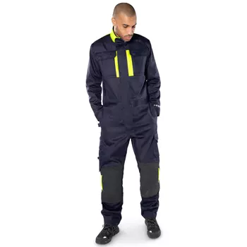 Fristads Flame coverall 8044 WEL, Marine/Hi-Vis yellow