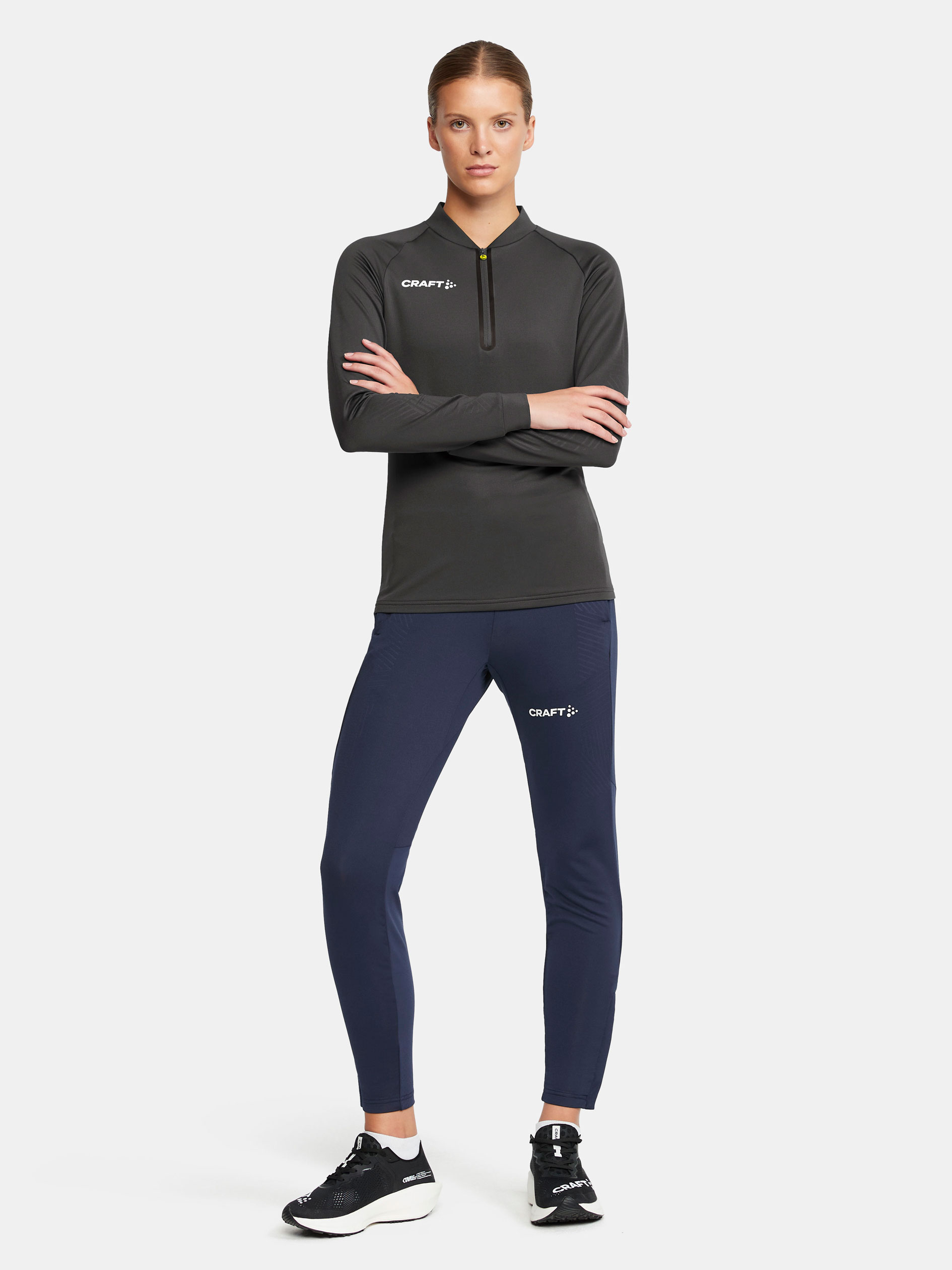 Craft Extend halfzip women's training pullover, Asphalt
