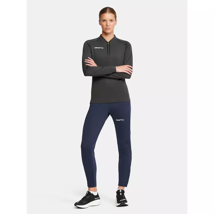 Craft Extend halfzip dame treningsgenser, Asphalt, large image number 1