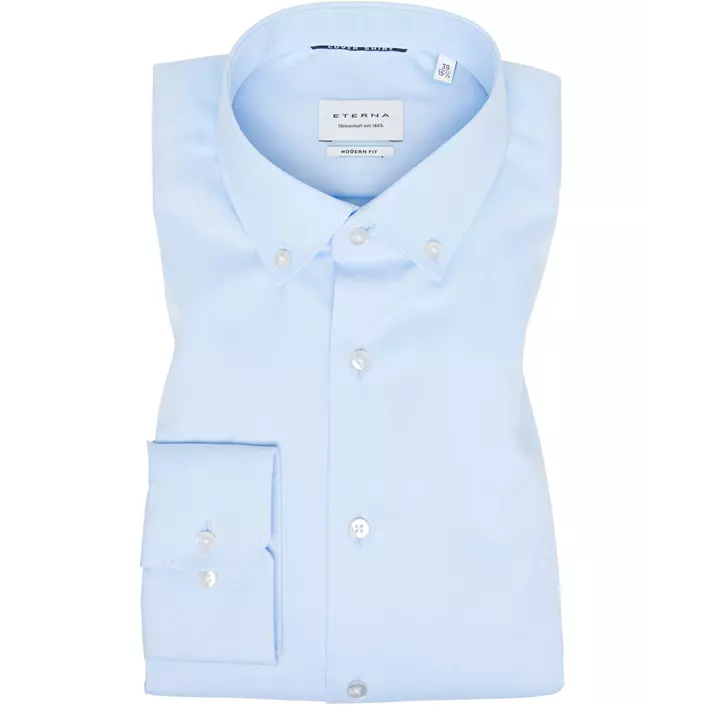 Eterna Cover Modern fit skjorte, White, Light blue, large image number 4