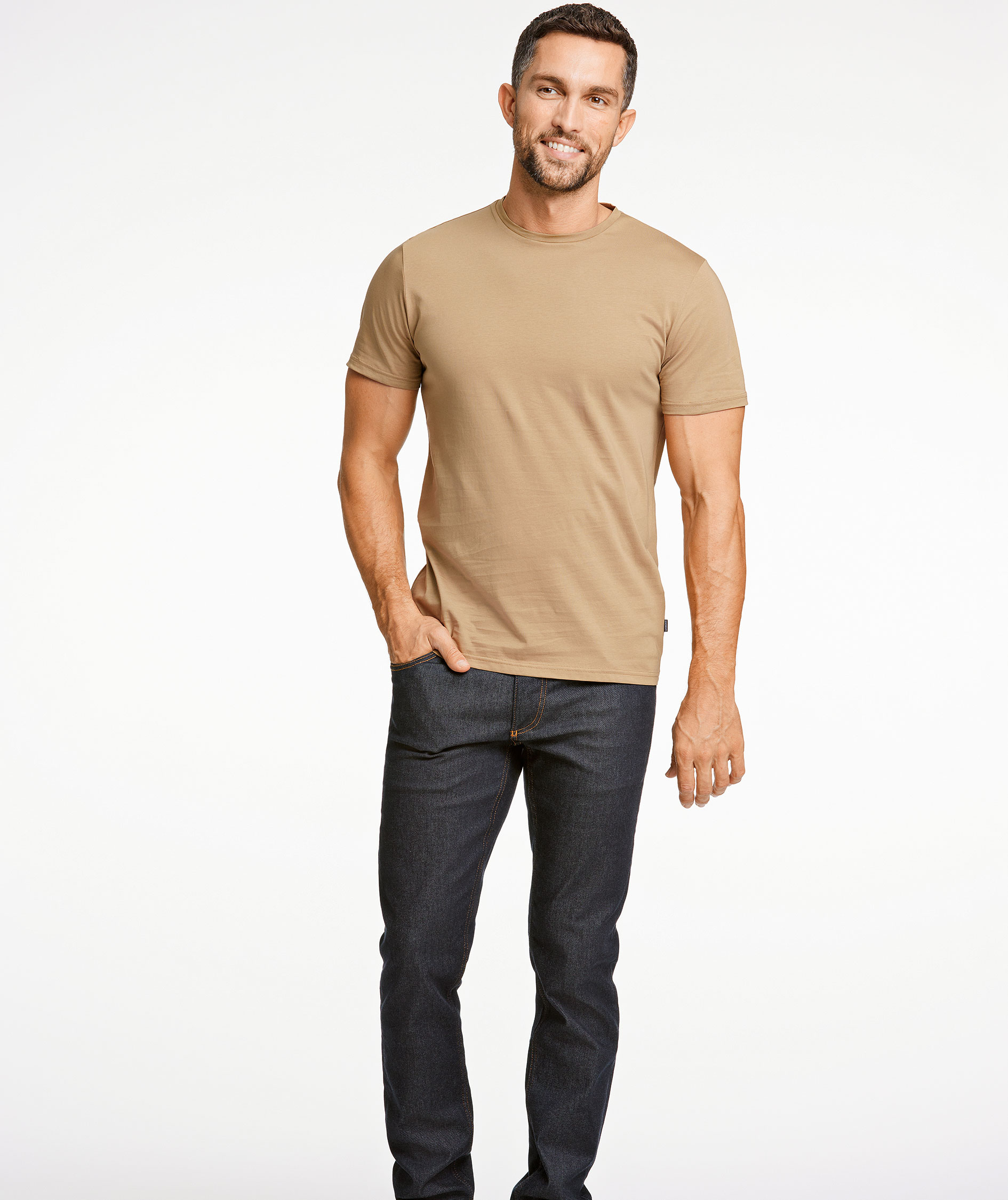 Lindbergh 1927 Mercerized T-shirt, DK Sand, large image number 1