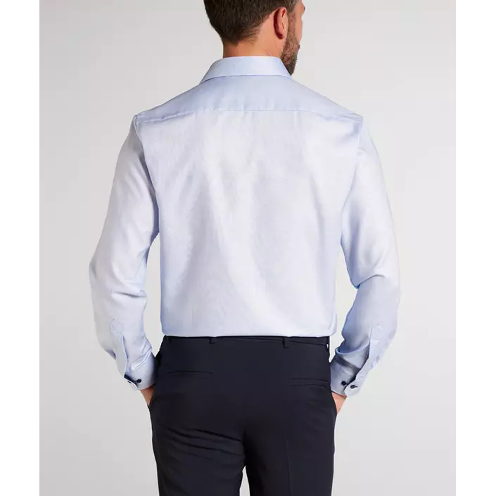 Eterna Struktur långärmad Modern fit skjorta, Blå/Vit, large image number 2