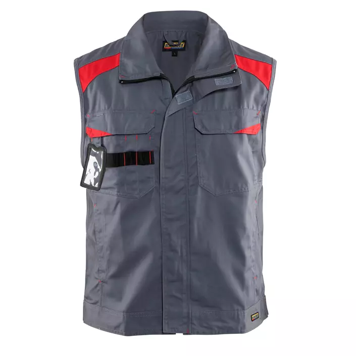 Blåkläder work waistcoat, Grey/Red, large image number 2