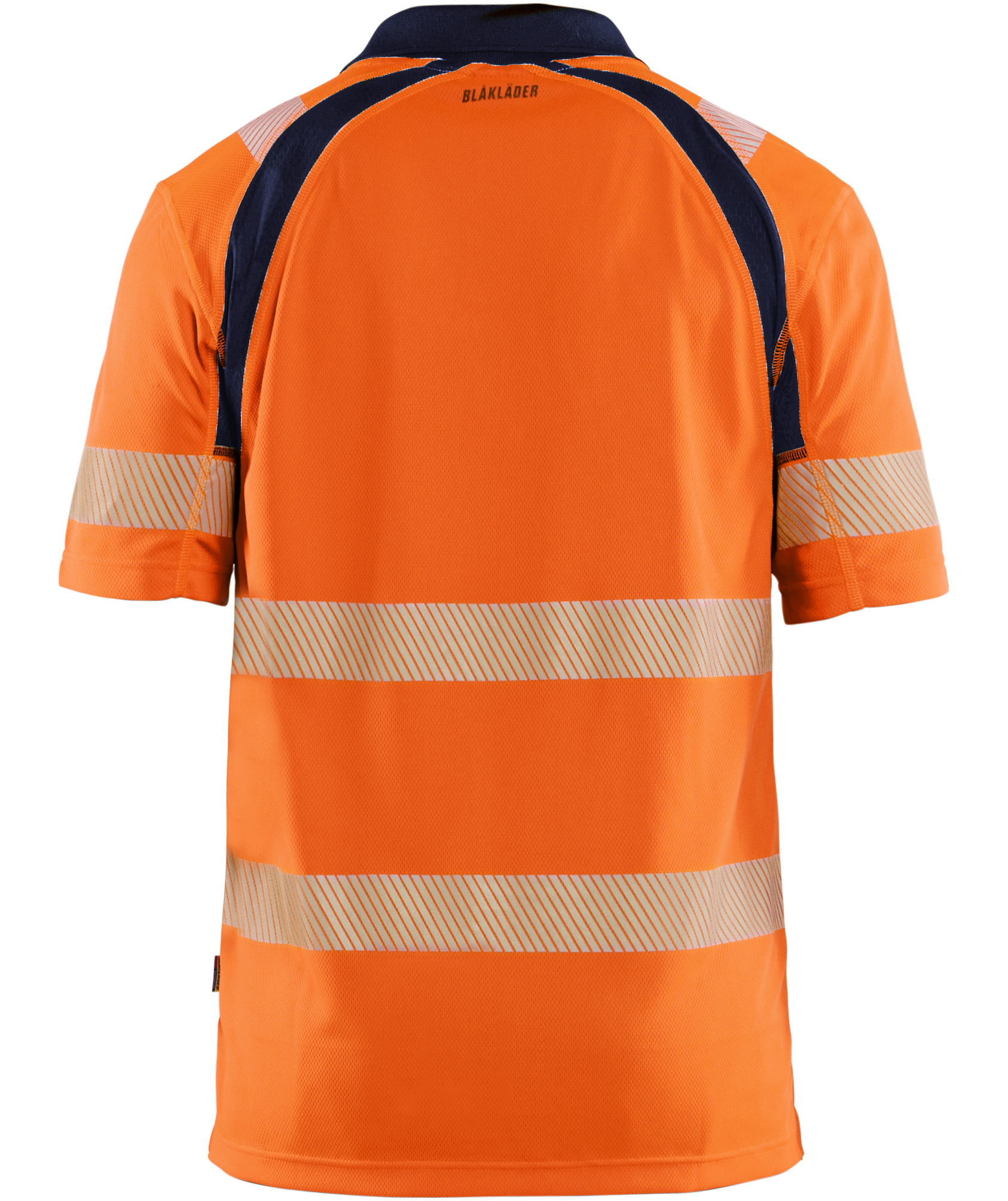 Bl&aring;kl&auml;der polo T-shirt, Hi-Vis Orange/Marine, large image number 2
