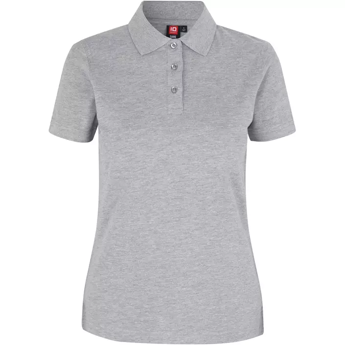 ID women's Pique Polo T-shirt with stretch, Grey Melange, large image number 0