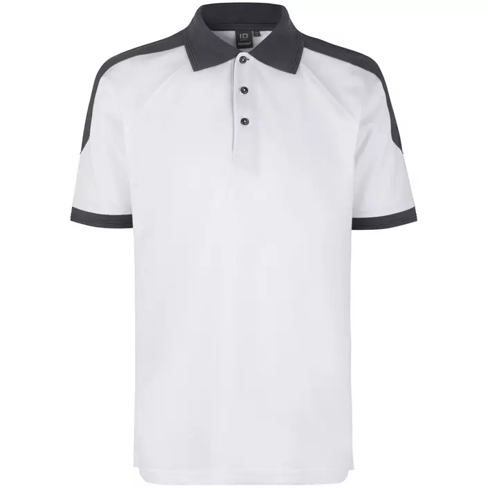 ID Pro Wear kontrast Polo T-shirt, Hvid, large image number 0